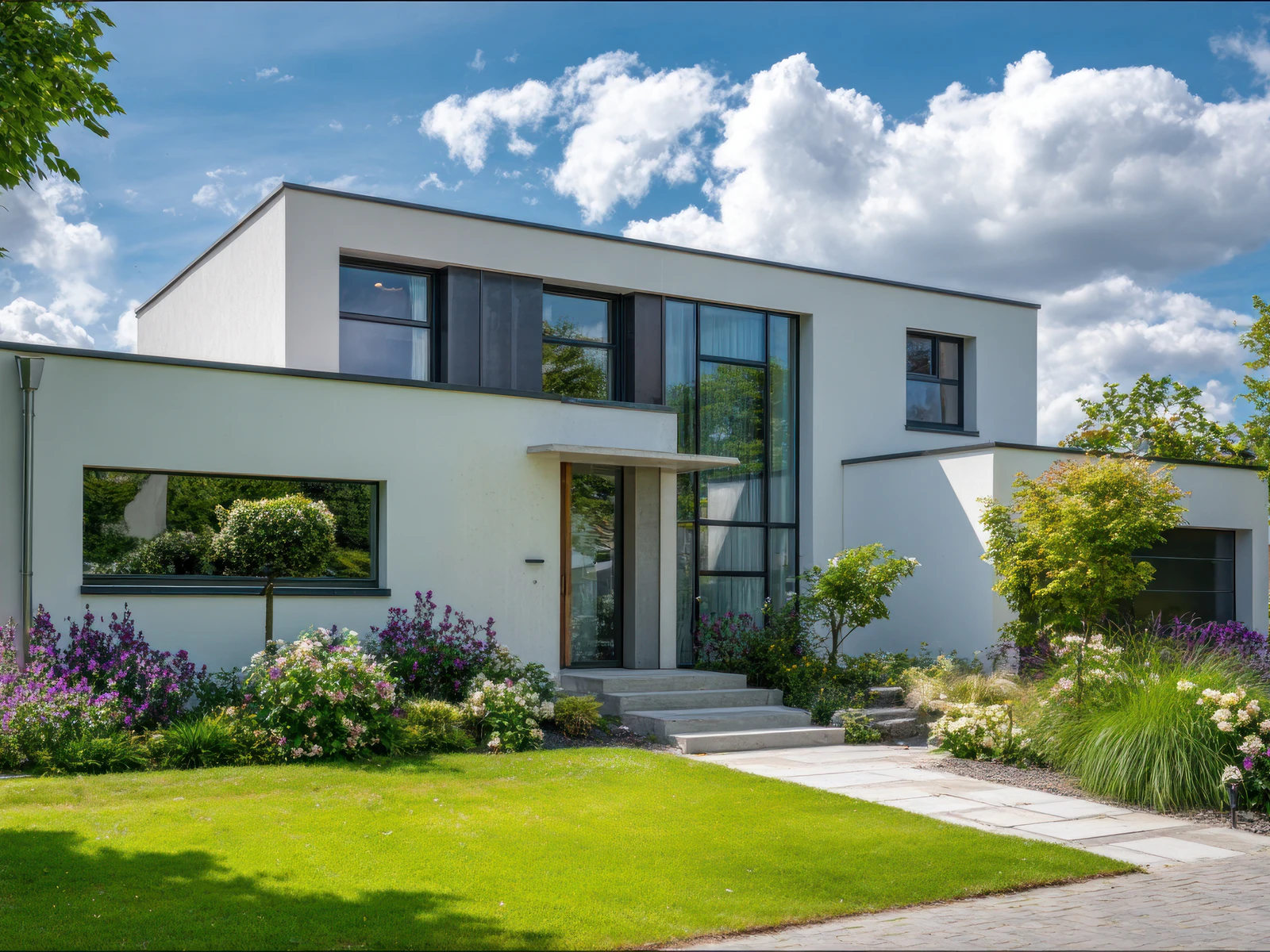 Contemporary landscaped home representing Anaheim